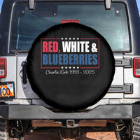 Red White Blueberries Spare Tire Cover Charlie Kirk Inspired Patriotic Memorial Freedom - Wonder Print Shop