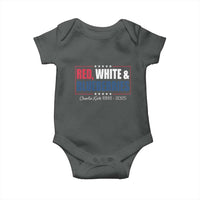 Red White Blueberries Baby Onesie Charlie Kirk Inspired Patriotic Memorial Freedom - Wonder Print Shop