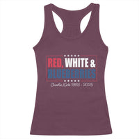 Red White Blueberries Racerback Tank Top Charlie Kirk Inspired Patriotic Memorial Freedom - Wonder Print Shop