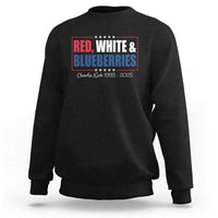 Red White Blueberries Sweatshirt Charlie Kirk Inspired Patriotic Memorial Freedom - Wonder Print Shop