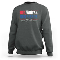Red White Blueberries Sweatshirt Charlie Kirk Inspired Patriotic Memorial Freedom - Wonder Print Shop