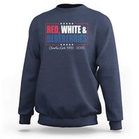 Red White Blueberries Sweatshirt Charlie Kirk Inspired Patriotic Memorial Freedom - Wonder Print Shop
