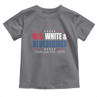 Red White Blueberries Toddler T Shirt Charlie Kirk Inspired Patriotic Memorial Freedom - Wonder Print Shop