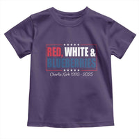 Red White Blueberries Toddler T Shirt Charlie Kirk Inspired Patriotic Memorial Freedom - Wonder Print Shop