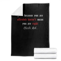 Charlie Kirk Throw Blanket True Patriot Tribute Freedom Conservative Supporter - Wonder Print Shop