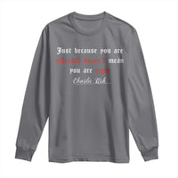 Charlie Kirk Long Sleeve Shirt True Patriot Tribute Freedom Conservative Supporter - Wonder Print Shop