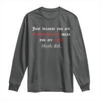 Charlie Kirk Long Sleeve Shirt True Patriot Tribute Freedom Conservative Supporter - Wonder Print Shop