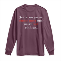 Charlie Kirk Long Sleeve Shirt True Patriot Tribute Freedom Conservative Supporter - Wonder Print Shop