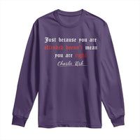 Charlie Kirk Long Sleeve Shirt True Patriot Tribute Freedom Conservative Supporter - Wonder Print Shop