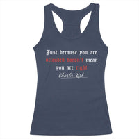 Charlie Kirk Racerback Tank Top True Patriot Tribute Freedom Conservative Supporter - Wonder Print Shop