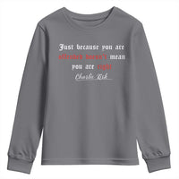 Charlie Kirk Youth Sweatshirt True Patriot Tribute Freedom Conservative Supporter - Wonder Print Shop