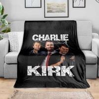 Charlie Kirk Throw Blanket Freedom Speech A True Patriot Tribute Bootleg - Wonder Print Shop