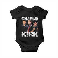 Charlie Kirk Baby Onesie Freedom Speech A True Patriot Tribute Bootleg - Wonder Print Shop