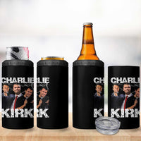 Charlie Kirk 4 in 1 Can Cooler Tumbler Freedom Speech A True Patriot Tribute Bootleg - Wonder Print Shop