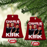 Charlie Kirk Ceramic Ornament Freedom Speech A True Patriot Tribute Bootleg - Wonder Print Shop