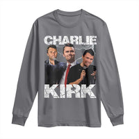 Charlie Kirk Long Sleeve Shirt Freedom Speech A True Patriot Tribute Bootleg - Wonder Print Shop