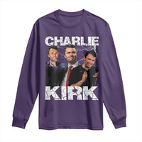 Charlie Kirk Long Sleeve Shirt Freedom Speech A True Patriot Tribute Bootleg - Wonder Print Shop