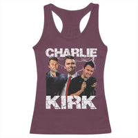 Charlie Kirk Racerback Tank Top Freedom Speech A True Patriot Tribute Bootleg - Wonder Print Shop