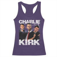 Charlie Kirk Racerback Tank Top Freedom Speech A True Patriot Tribute Bootleg - Wonder Print Shop