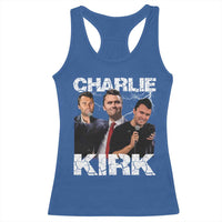 Charlie Kirk Racerback Tank Top Freedom Speech A True Patriot Tribute Bootleg - Wonder Print Shop