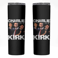Charlie Kirk Skinny Tumbler Freedom Speech A True Patriot Tribute Bootleg - Wonder Print Shop