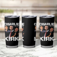 Charlie Kirk Tumbler Cup Freedom Speech A True Patriot Tribute Bootleg - Wonder Print Shop