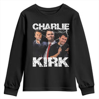 Charlie Kirk Youth Sweatshirt Freedom Speech A True Patriot Tribute Bootleg - Wonder Print Shop