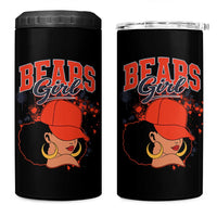 Bears Girl 4 in 1 Can Cooler Tumbler Sports Fan Team Spirit Black Girls - Wonder Print Shop