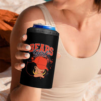Bears Girl 4 in 1 Can Cooler Tumbler Sports Fan Team Spirit Black Girls - Wonder Print Shop