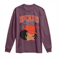 Bears Girl Long Sleeve Shirt Sports Fan Team Spirit Black Girls - Wonder Print Shop