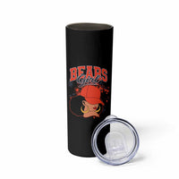 Bears Girl Skinny Tumbler Sports Fan Team Spirit Black Girls - Wonder Print Shop