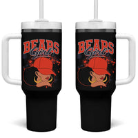 Bears Girl Tumbler With Handle Sports Fan Team Spirit Black Girls - Wonder Print Shop