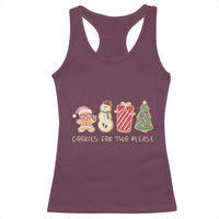 Christmas Pregnancy Announcement Racerback Tank Top Cookies For Two Please Xmas Maternity Gift