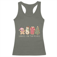 Christmas Pregnancy Announcement Racerback Tank Top Cookies For Two Please Xmas Maternity Gift