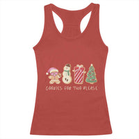 Christmas Pregnancy Announcement Racerback Tank Top Cookies For Two Please Xmas Maternity Gift