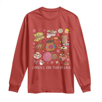 Mexican Christmas Pregnancy Announcement Long Sleeve Shirt Cookies For Two Please Xmas Maternity Gift