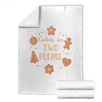 Christmas Pregnant Throw Blanket Cookies For Two Please Pregnancy Announcement - Wonder Print Shop