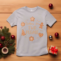 Christmas Pregnant T Shirt Cookies For Two Please Pregnancy Announcement - Wonder Print Shop