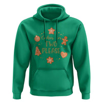 Christmas Pregnant Hoodie Cookies For Two Please Pregnancy Announcement - Wonder Print Shop