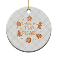 Christmas Pregnant Ceramic Ornament Cookies For Two Please Pregnancy Announcement - Wonder Print Shop
