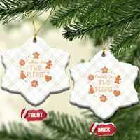 Christmas Pregnant Ceramic Ornament Cookies For Two Please Pregnancy Announcement - Wonder Print Shop