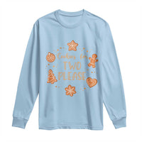 Christmas Pregnant Long Sleeve Shirt Cookies For Two Please Pregnancy Announcement - Wonder Print Shop