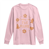 Christmas Pregnant Long Sleeve Shirt Cookies For Two Please Pregnancy Announcement - Wonder Print Shop