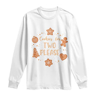 Christmas Pregnant Long Sleeve Shirt Cookies For Two Please Pregnancy Announcement - Wonder Print Shop
