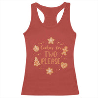 Christmas Pregnant Racerback Tank Top Cookies For Two Please Pregnancy Announcement - Wonder Print Shop