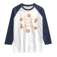 Christmas Pregnant Raglan Shirt Cookies For Two Please Pregnancy Announcement - Wonder Print Shop