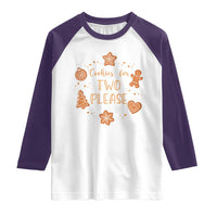 Christmas Pregnant Raglan Shirt Cookies For Two Please Pregnancy Announcement - Wonder Print Shop