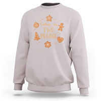 Christmas Pregnant Sweatshirt Cookies For Two Please Pregnancy Announcement - Wonder Print Shop
