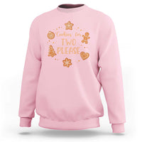 Christmas Pregnant Sweatshirt Cookies For Two Please Pregnancy Announcement - Wonder Print Shop