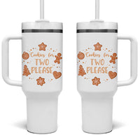 Christmas Pregnant Tumbler With Handle Cookies For Two Please Pregnancy Announcement - Wonder Print Shop